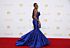 Keke Palmer Inspired Royal Blue Strapless Mermaid Evening Gown - additional reference image 3