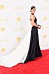 Lizzy Caplan Inspired Black and White Halter A-Line Evening Gown - additional reference image 3