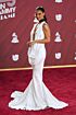 Roselyn Sanchez Inspired White Halter Draped Mermaid Evening Gown - additional reference image 2