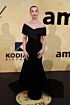 Amy Jackson Inspired Black Off-the-Shoulder Pleated Mermaid Evening Gown - main reference image