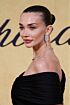 Amy Jackson Inspired Black Off-the-Shoulder Pleated Mermaid Evening Gown - additional reference image 4