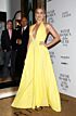 Margot Robbie Inspired Yellow Halter A-Line Evening Gown - main reference image