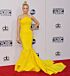 Rita Ora Inspired Yellow Strapless Mermaid Evening Gown - additional reference image 4