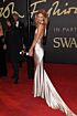 Karlie Kloss Inspired Silver Halter Draped Mermaid Evening Gown - additional reference image 3