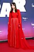 Monica Bellucci Inspired Red V-Neck Pleated A-Line Evening Gown - additional reference image 2