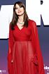 Monica Bellucci Inspired Red V-Neck Pleated A-Line Evening Gown - additional reference image 4