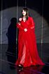 Monica Bellucci Inspired Red V-Neck Pleated A-Line Evening Gown - additional reference image 5