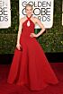 Taylor Schilling Inspired Red Halter Ball Gown - additional reference image 3