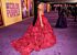 Halle Bailey Inspired Red Halter Ruffled Ball Gown - additional reference image 3