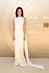 Jamie Chung Inspired Ivory Cowl Neck Column Evening Gown - main reference image