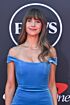 Alison Brie Inspired Blue Off-the-Shoulder Column Mini Dress - additional reference image 4