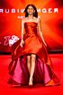 Zendaya Coleman Inspired Red Straight Neckline Ball Gown Occasion Dress - main reference image