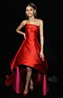 Zendaya Coleman Inspired Red Straight Neckline Ball Gown Occasion Dress - additional reference image 3