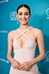 Emmy Rossum Inspired Blush V-Neck A-Line Evening Gown - additional reference image 4
