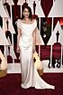 Genesis Rodriguez Inspired Ivory Off-the-Shoulder Draped Mermaid Evening Gown - additional reference image 2