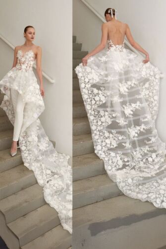 Floral Cascade Bridal Ensemble