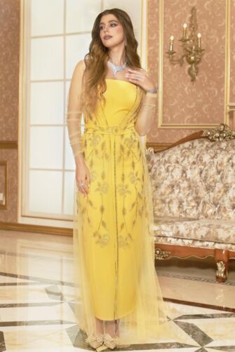 Golden Elegance Gown Dress