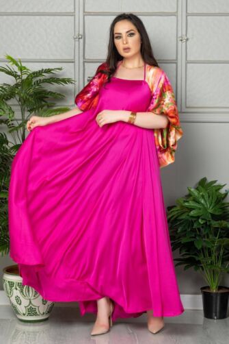 Vibrant Fuchsia Flow Gown