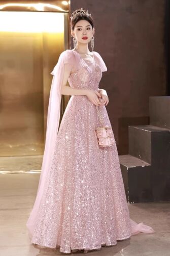 Aurora Whisper – Sparkling Princess Gown