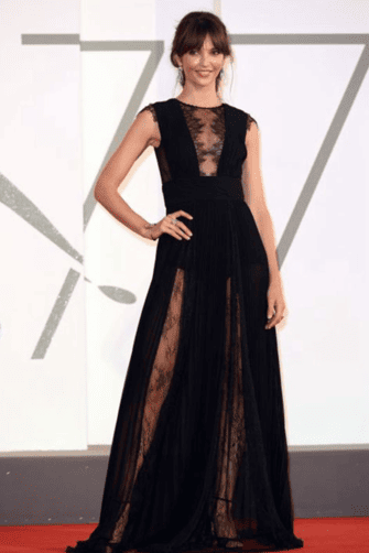 Annabelle Belmondo Black Dress Venice film Festival 2020