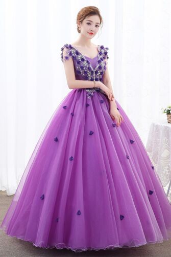 Amethyst Dream – Embroidered Ball Gown