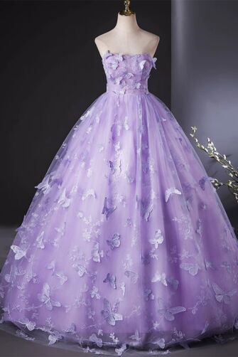Enchanted Bloom – Lavender Princess Gown