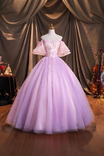 Moonlight Blossom – Lavender Tulle Gown