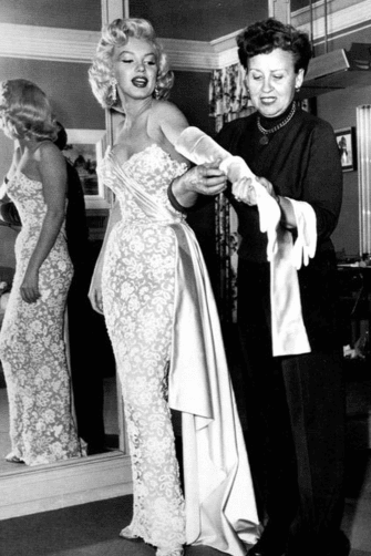 Marilyn Monroe White Lace Formal Evening Dress How To Marry A Millionaire Premiere