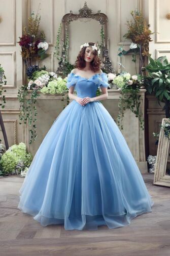 Fairy Tale Blue – Off-Shoulder Ball Gown
