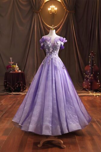 Violet Whisper – Sparkling Princess Dress