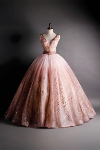 Rose Stardust – Champagne Pink Ball Gown