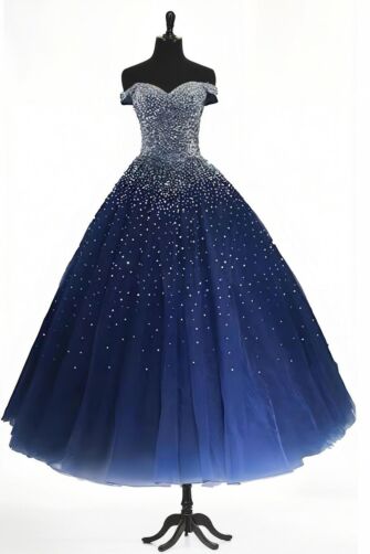 Blue Cosmos – Shimmering Evening Gown