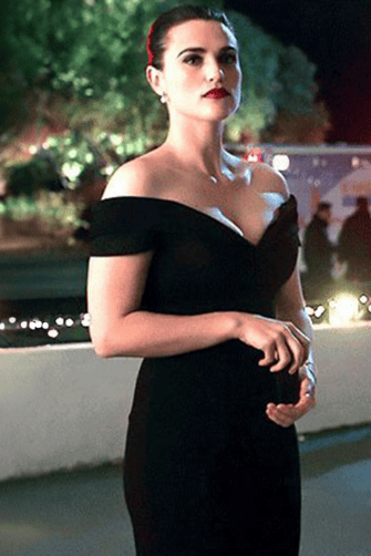 Katie McGrath Short Black Off-the-shoulder Cocktail Party Celebrity Dress Supergirl