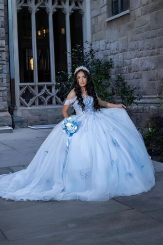 Frozen Bloom – Dreamy Quinceañera Dress