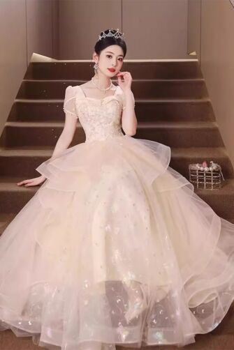 Golden Starlight – Champagne Princess Gown