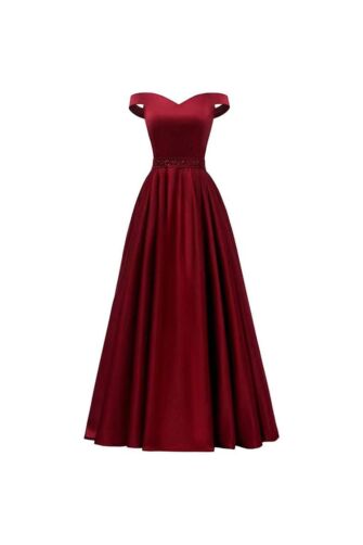 Ruby Empress — Cutout-Shoulder Evening Gown