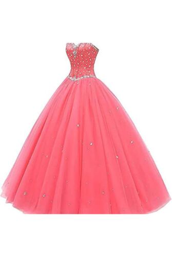Sunset Sorbet — Crystal-Studded Quinceañera Gown