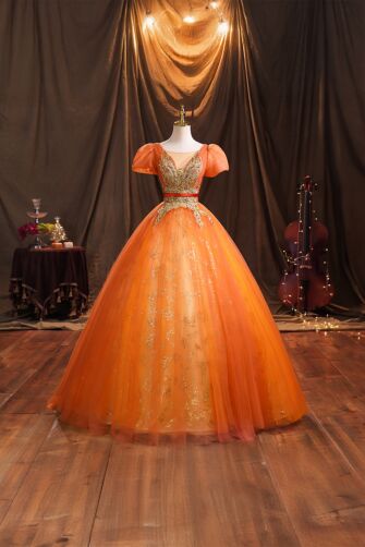Amber Aurora – Sparkling Sunset Princess Dress