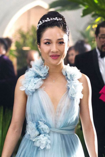 Orchid Reverie – Blue Tulle Floral-Embellished Floor-Length Prom Gown