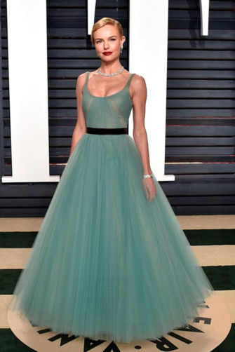 Kate Bosworth Green Tulle Ball Gown Celebrity Dress Oscars 2017