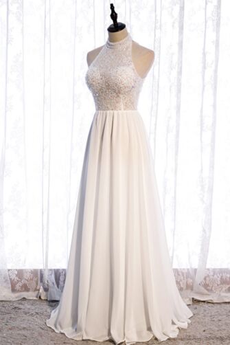 Glitter Beadwork Bodice, Flowing A-Line Silhouette