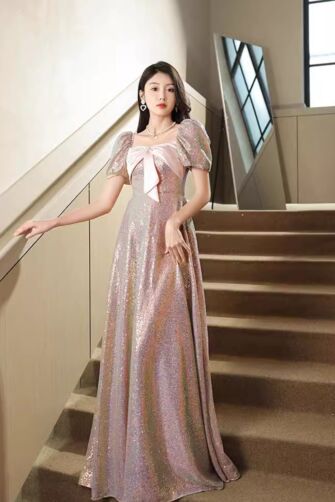 Sweet Bow Bodice, Empire Waist, Formal Maxi