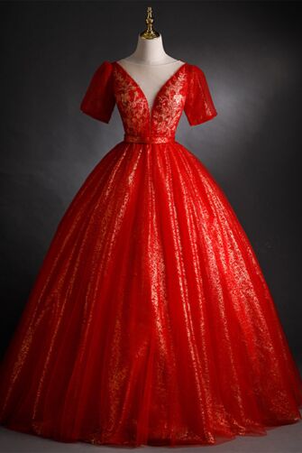 Blush Off-Shoulder Glitter Tulle Evening Gown – Sweetheart A-Line