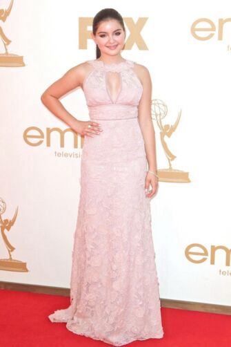 Ariel Winter Pink Lace Dress Emmys 2011