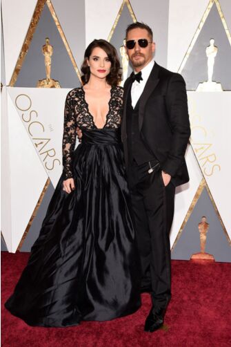 Noir Enchantment – Charlotte Riley Oscars 2016–Inspired Black Lace & Satin Ball Gown