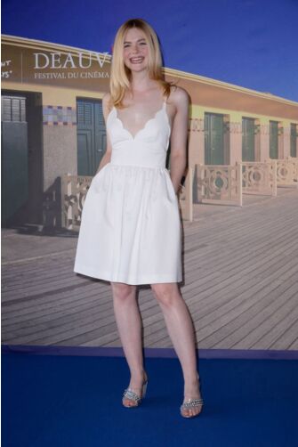 Elle Fanning Inspired Little White Cocktail Party Homecoming Celebrity Dress