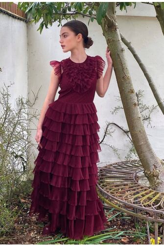 Florence Hunt Inspired Burgundy Celebrity Formal Prom Dress SAG Awards 2021
