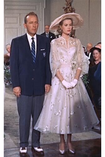 Grace Kelly Inspired Organza Wedding Dress in 1950s Movie High Society