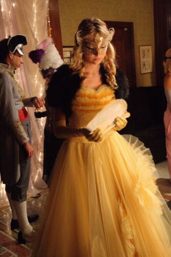 Jenny Humphrey Inspired Yellow Tulle Dress Masquerade Ball Gossip Girl