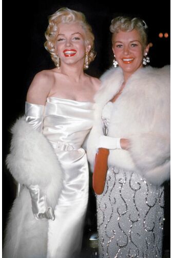 Marilyn Monroe White Strapless Satin Dress "Call Me Madam" Premiere